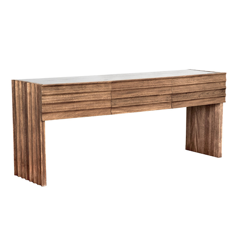 Wolf Console with White Marble Top