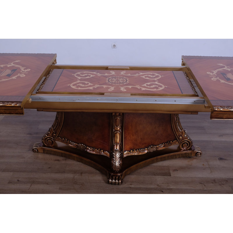 Oval Mahogany Wood Dining Table, Parisian Bronze, 31" H x 122" L  x 50" D