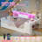 Twin Daybed Corner Bed Frame With 7 Drawers, Desk And Bookcase Storage, Metal Platform  Bed With Charging Station, White-1952225124