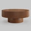 Table basse ronde avec plateau de 17,3 cm d'épaisseur, table d'appoint moderne en forme de tambour, piètement robuste-1147208255-1147208242