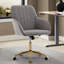 Chaise de bureau ajustable - Velours gris, ergonomique pour un confort accru. Sa conception en velours ergonomique rehausse votre image professionnelle.