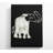 Native Elephant Art B N W - Wrapped Canvas Print-90727369