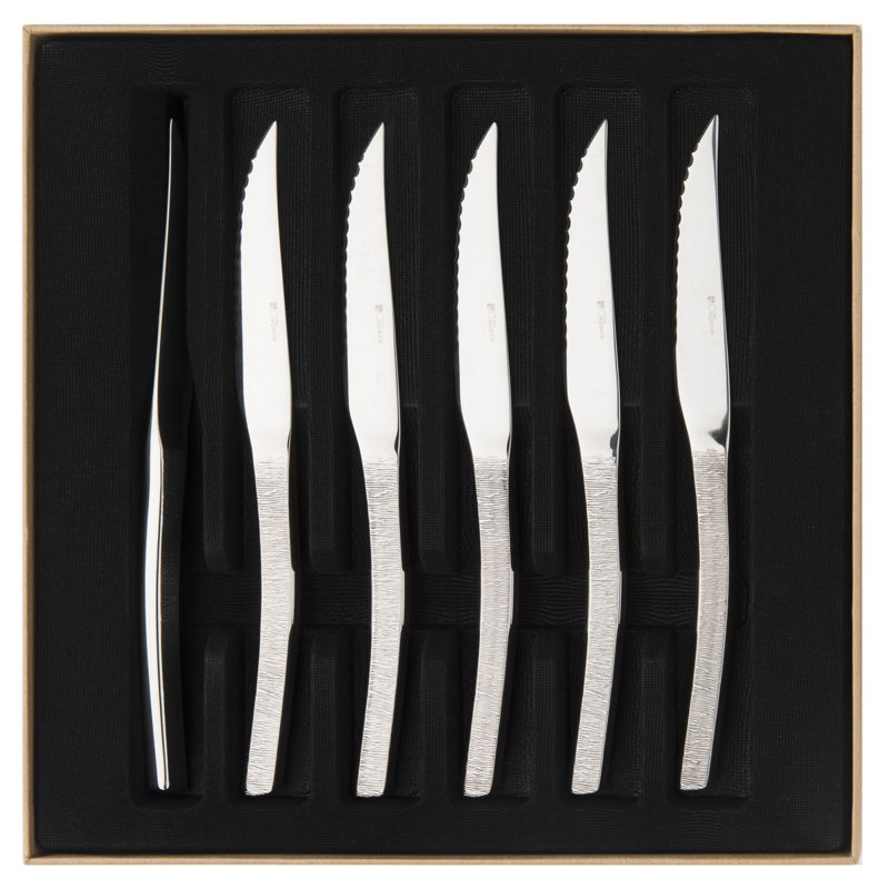 Astree Cisele 6 - Piece Stainless Steel Flatware Set - Service for 6