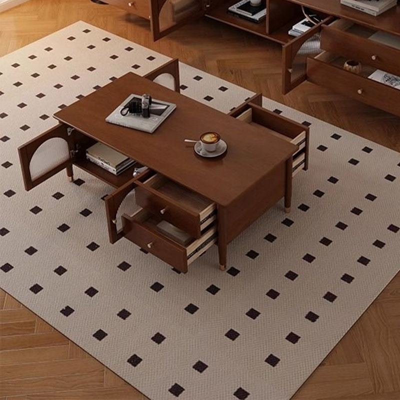 Table basse avec porte arquée pour un grand rangement