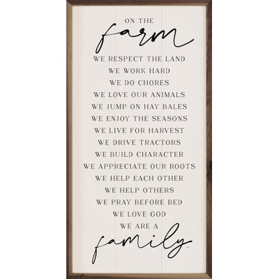 On The Farm We Are Family White