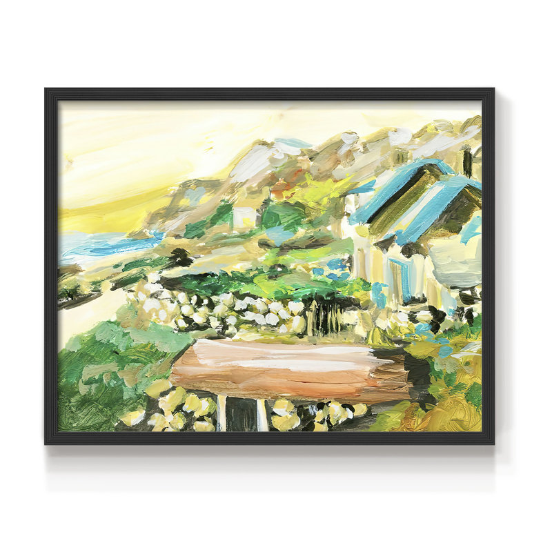 Spring Village IV - Reproduction encadrée - Restickable, H 22 po x l 28 po, Noir