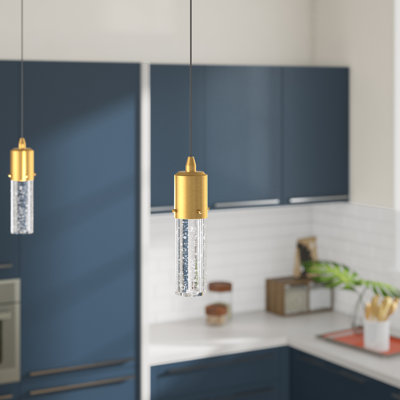Luminaire suspendu cylindrique à 1 lumière Caillou