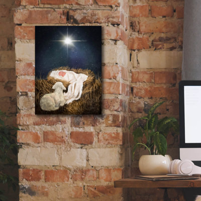 Epic Graffiti 'O Come Let Us Adore Him'  by Ashley Bradley Canvas Wall Art, 12" x 16"