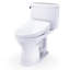 TOTO® WASHLET+®  Drake® II Two-Piece Elongated 1.28 GPF Toilet and WASHLET+® S5 Bidet Seat, Cotton White - MW4543446CEFG#01