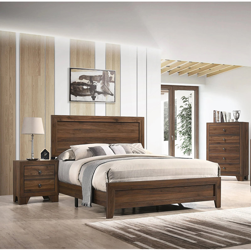 Beautiful 1pc Full Size Panel Bed