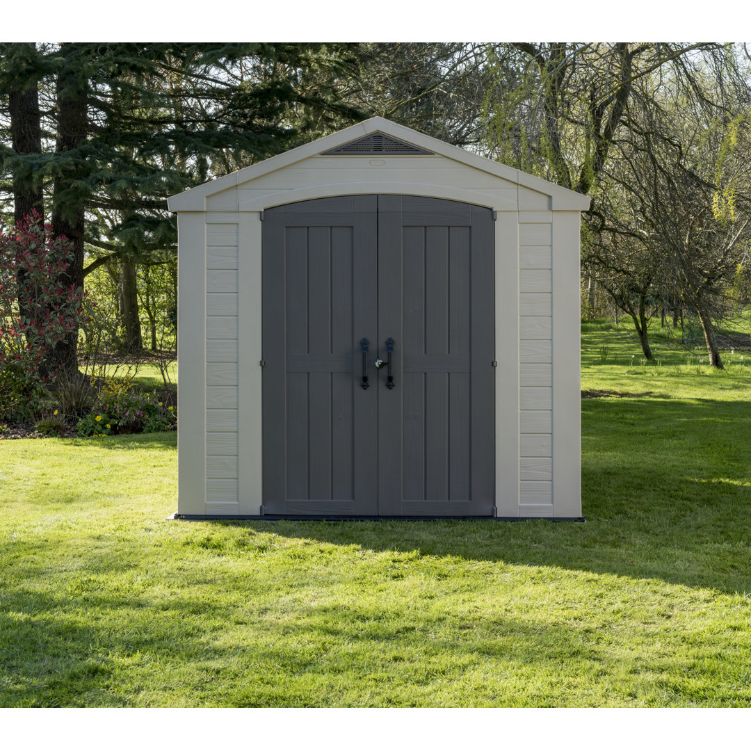 Keter Light 8' X 8' Factor Plastic Garden Shed (2.57M X 2.55M) - Image 3
