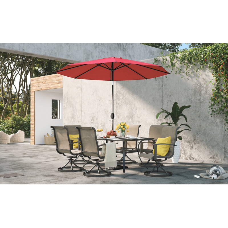 269.2cm Tilt Market Parasol, Red