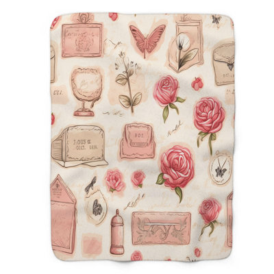 Rose rétro - couverture de qualité supérieure 1 pièce