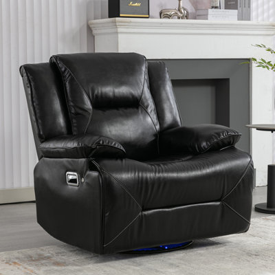 Home Theater Recliner Set Manual Recliner Chair With A LED Light Strip Two Built-In Cup Holders For Living Room,Bedroom by Latitude Run