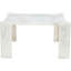 Table basse Abe en marbre véritable blanc-370637122