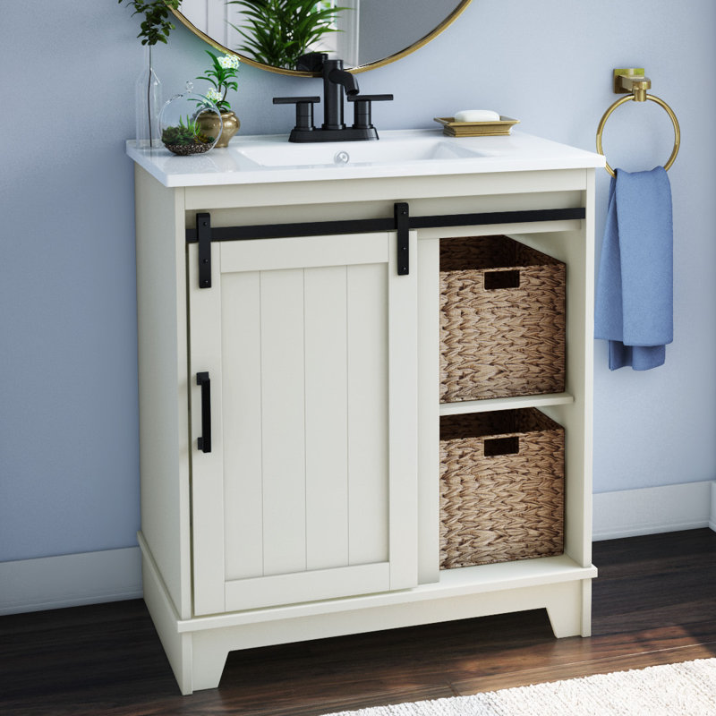 Sofia 29.88'' Single Bathroom Vanity with Top, Espresso