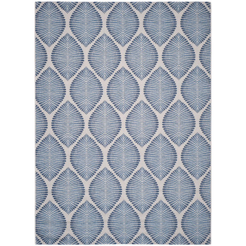 Tapis d'intérieur / extérieur à motif géométrique Lueck Performance, Rectangle 6 pi 7 po x 9 pi 6 po