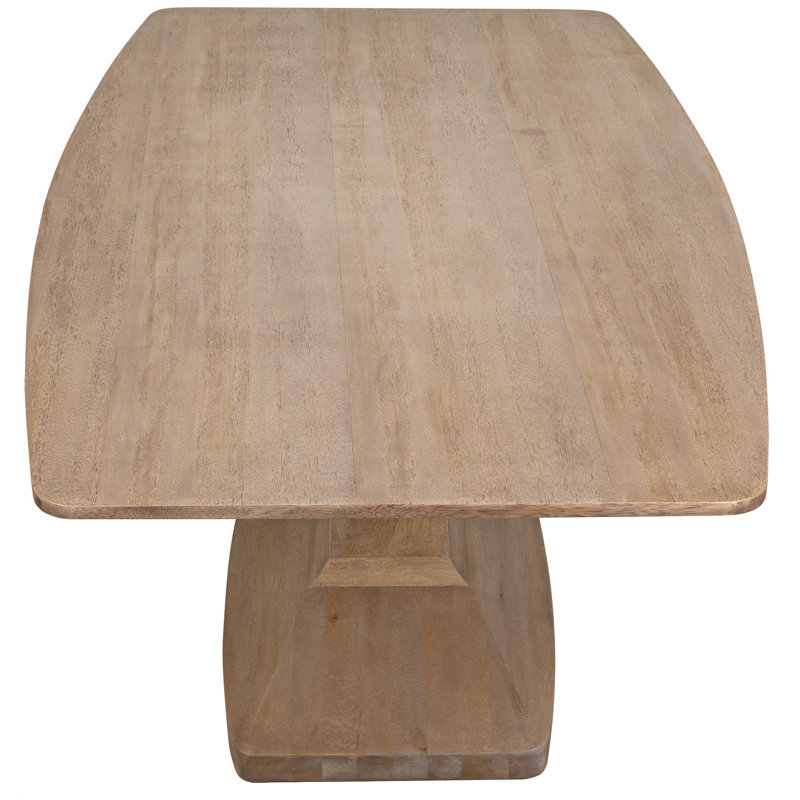 Travis Walnut Wood Dining Table, Washed Walnut