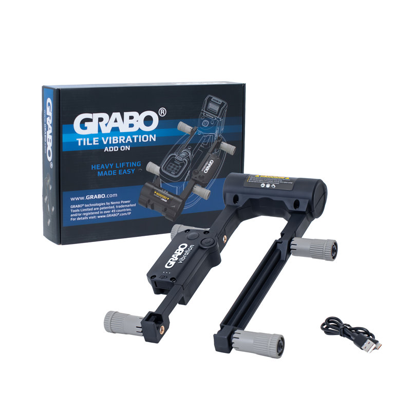 GRABO Tile Vibration Attachment for Vacuum Suction Lifter, Thinset Setting