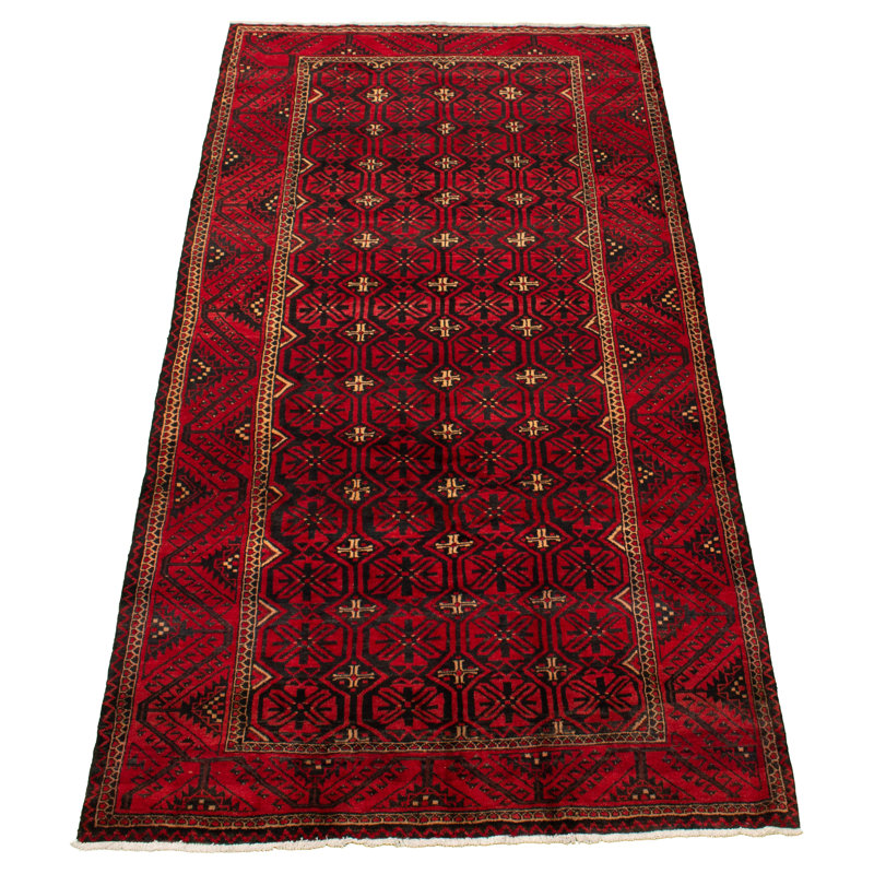Tapis de surface en laine 5 pi x 9 pi 8 po à la main noué la 2010 one-of-kind-anatolian Anglers