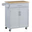 Îlot de cuisine avec chariot, tiroir, armoire de rangement et porte-serviettes-133038125