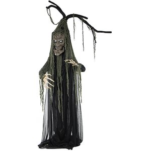 The Holiday Aisle® Haunted Talking Tree Prop with Moving Mouth Figurine ...