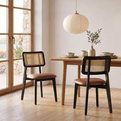 Starla 18.9" W Leather Side Dining Chairs