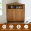 Armoire de coin moderne à 2 portes Jahey avec tablette de rangement réglable