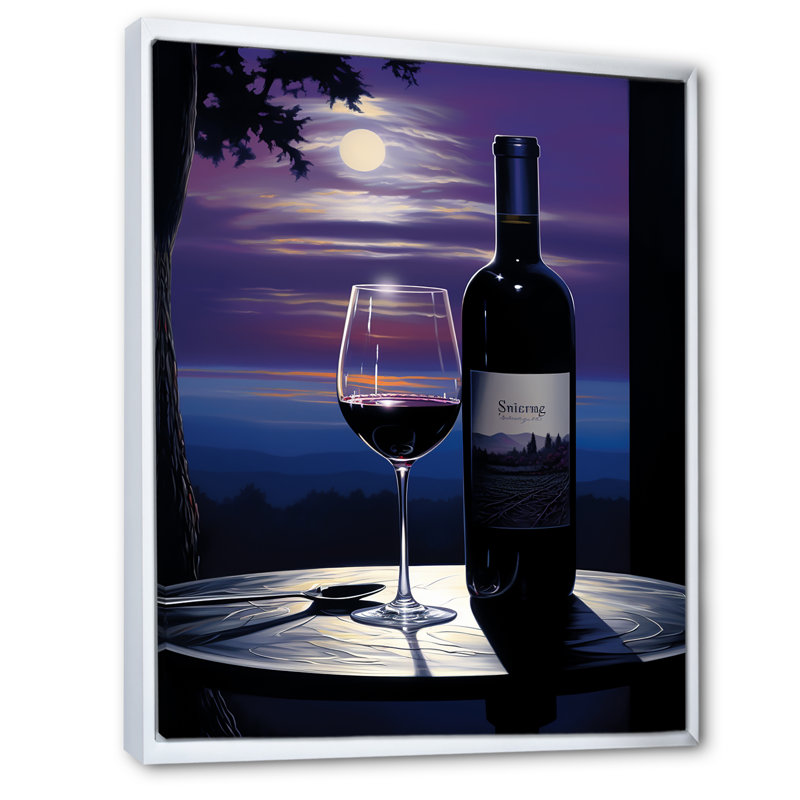 Shiraz Silhouette I - impression, Cadre flottant blanc, H 40 po x l 30 po x P 1,5 po