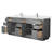 Beckett TK 84'' Double Bathroom Vanity with Quartz Top-124967406-99460201-99460200