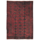 Canvello Vintage Tekkeh Red Rugs For Kitchen - 4'5" X 6'4"