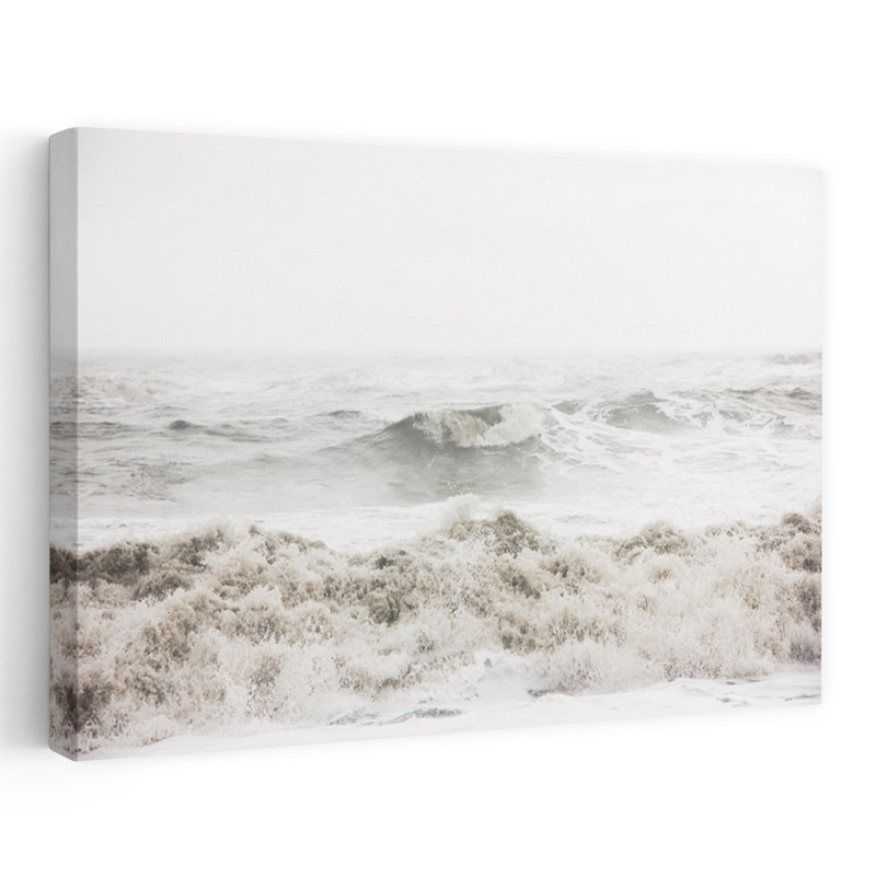 Breaking Waves, art abstrait de l'océan côtier, H 16 po x l 16 po