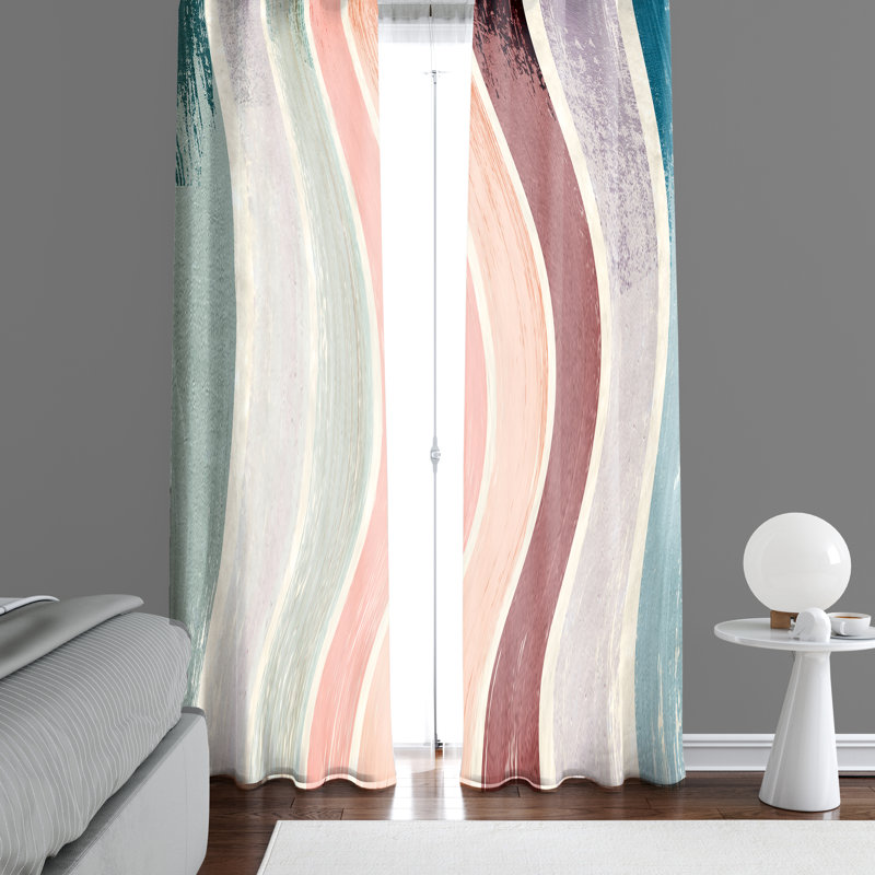 Semi Sheer Curtain Panel Pair, 20" W x 52" L