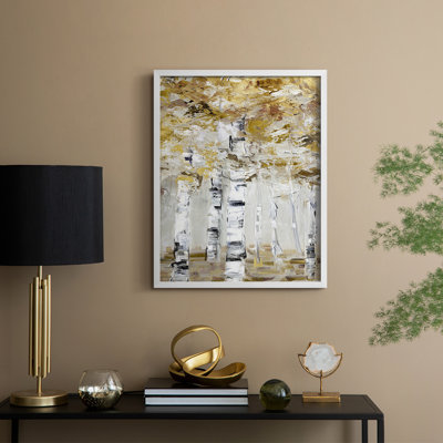 «Neutral Birch I», reproduction encadrée - bois massif