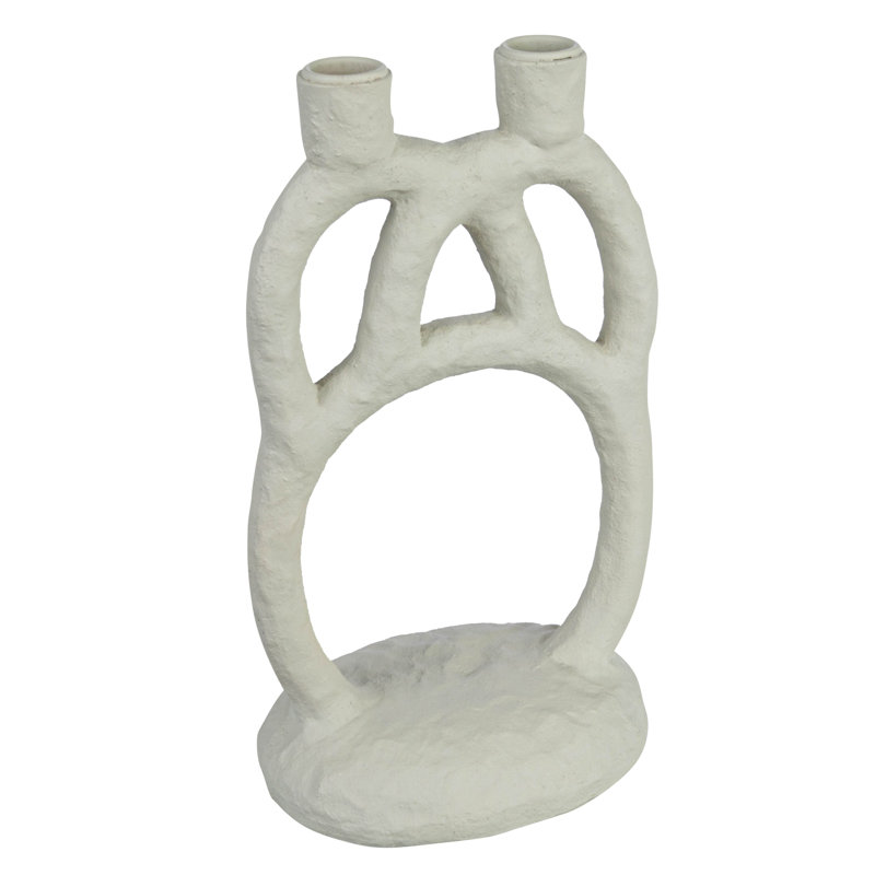 11.37'' H Polyresin Tabletop Candelabra