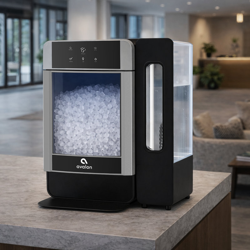 Machine à glaçons à croquer Avalon 38 lb par jour, fonctionnement en un clic, grand réservoir de glace, réservoir d'eau de 1 gallon