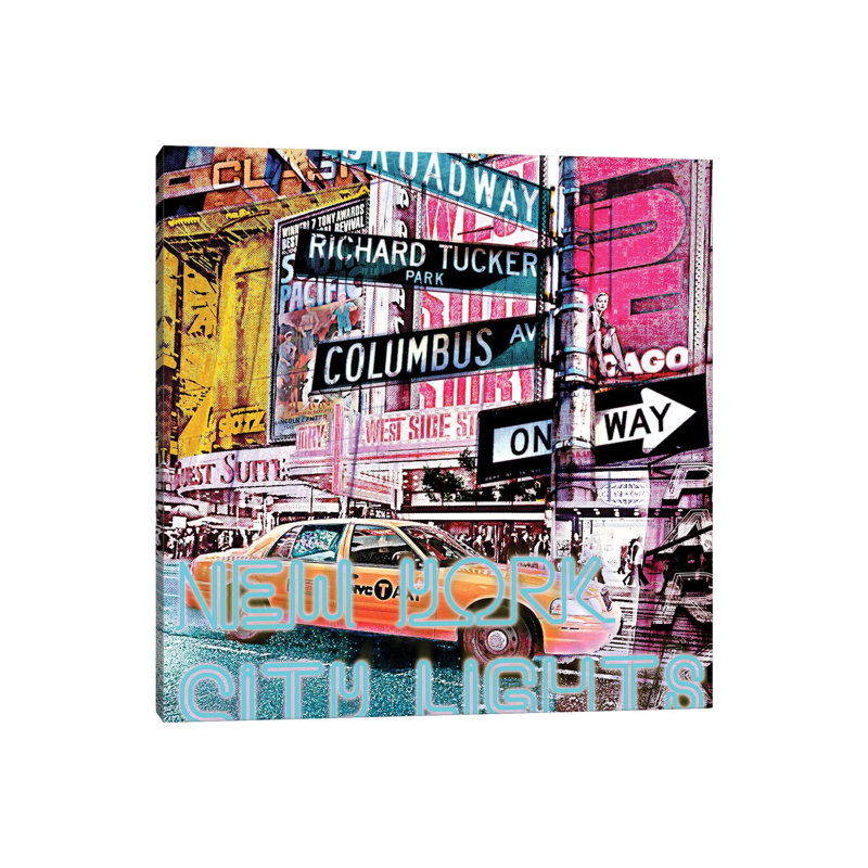 New York City Lights by Luz Graphics - Wrapped Canvas Print, 45.72 cm H x 45.72 cm W x 1.91 cm D