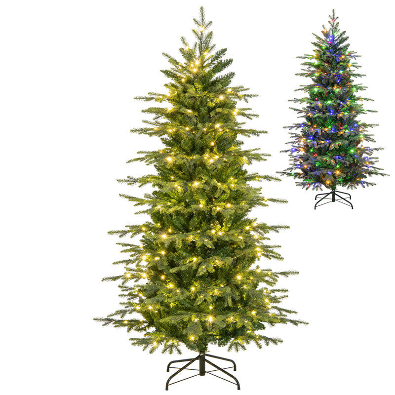 Arbre de Noël artificiel pré-éclairé avec lumières DEL multicolores, 6'