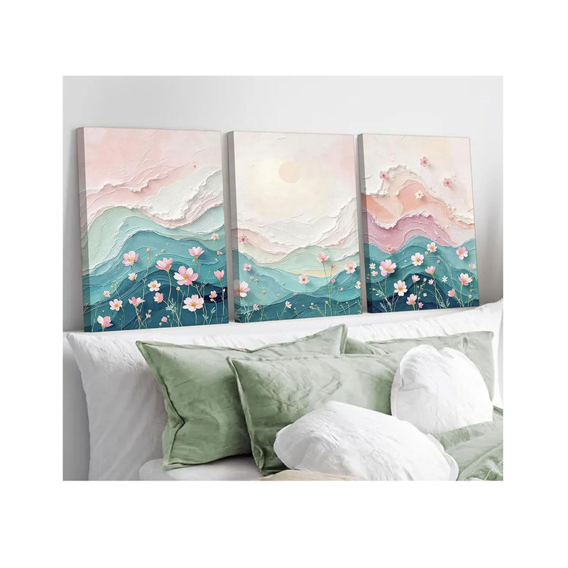 3 Piece Wrapped Canvas Print, 40 cm H x 90 cm W