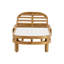 Chaise longue d'extérieur Everlee, toile Sunbrella® en teck naturel FSC-1904841061