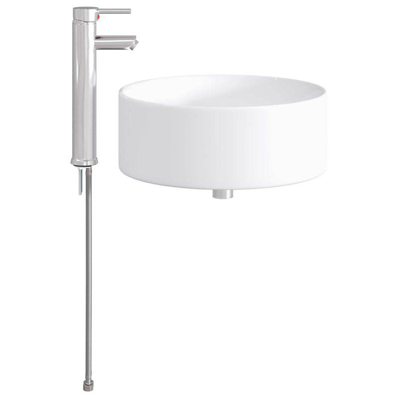 Belfry Bathroom 405mm W Metal Sink, Chrome