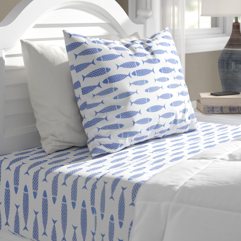 Ensemble de draps en percale de coton 200 fils Bradford, Ensemble de draps pour grand lit avec 2 taies d'or