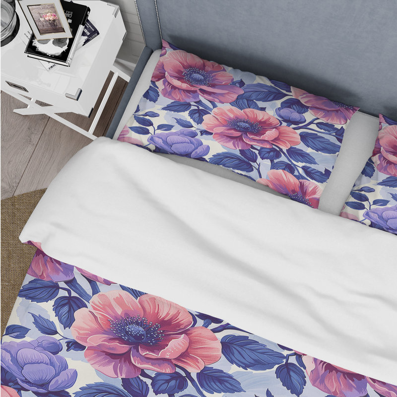 Ensemble de housse de couette Traditional, Housse de couette pour grand lit et 2 taies décor