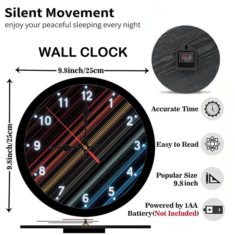 Horloge murale éléphant coloré