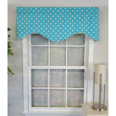 Alura Cotton Blend Polka Dots Window Valance