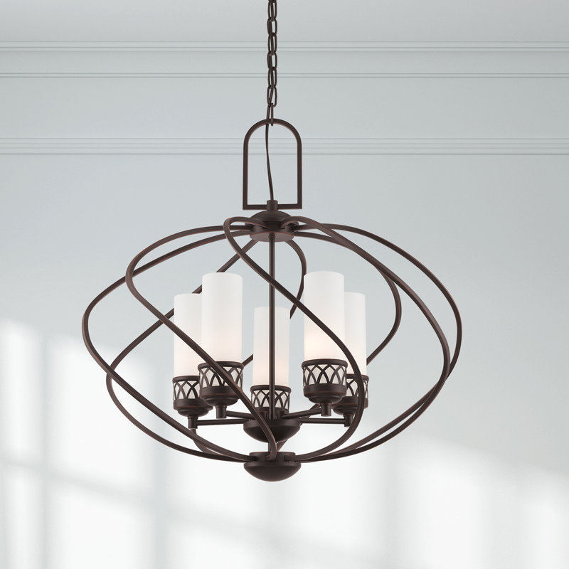 Wallasey 5 - Light Unique/Statement Pendant, Old Bronze