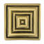 INNSBRUCK SQUARE KNOB IN FLORENTINE GOLD PLATE