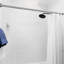 125cm Straight Tension Shower Curtain Pole & Hook Set-1783009492