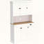 Kitchen Pantry Storage Cabinet with Microwave Countertop and Adjustable Shelves