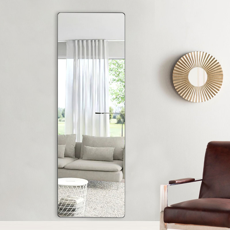 Wood Flat Floor Mirror